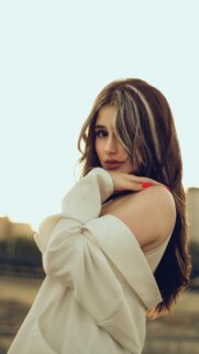 Beautiful Young Woman with Highlights Portrait Mobile Wallpaper