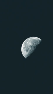 First Quarter Moon Phase Spiritual Energy 4K Phone Wallpaper