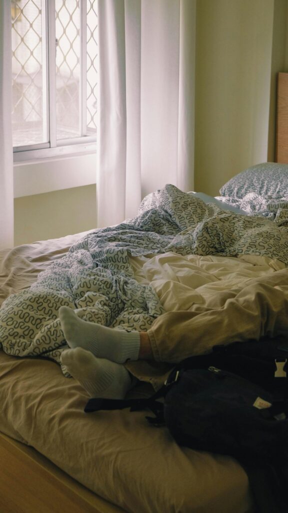 Lazy Weekend Vibes in Bed Aesthetic Mobile Wallpaper