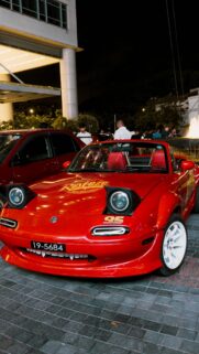 Lightning McQueen Inspired Mazda MX-5 Miata Sports Car Wallpaper