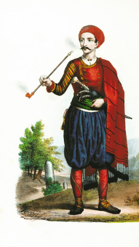 Vintage Ottoman Warrior Illustration Mobile Wallpaper