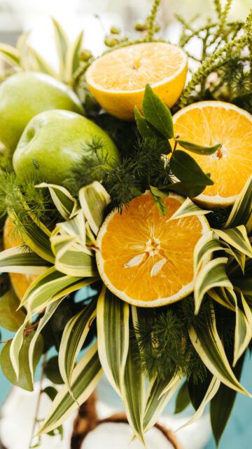 Abundance Manifestation and Citrus Prosperity Vision Board Wallpaper