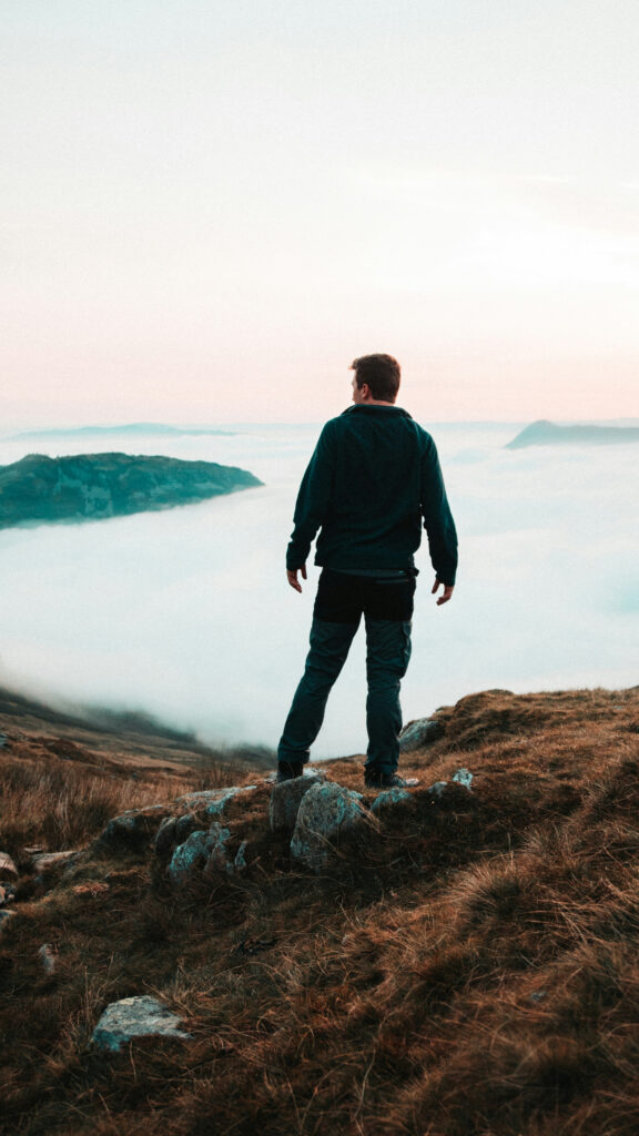 Success Mindset Mountain Peak Vision Board Aesthetic Wallpaper