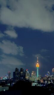 Stunning Lotus Tower Colombo Night Cityscape Phone Wallpaper