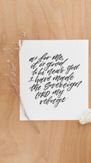 Psalm 73:28 Spiritual Affirmation and Divine Refuge Manifestation Wallpaper
