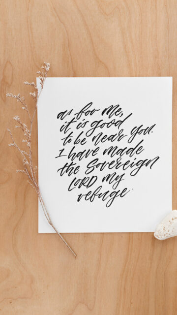 Psalm 73:28 Spiritual Affirmation and Divine Refuge Manifestation Wallpaper