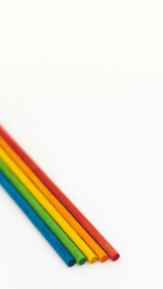Minimalist Rainbow Colored Sticks Vertical Mobile Phone Wallpaper