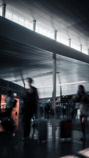 Blurred Motion Airport Travelers Aesthetic Mobile Wallpaper