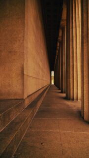 Ancient Greek Architecture Colonnade Perspective Mobile Wallpaper
