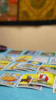 Mystical Tarot Card Reading and Spiritual Manifestation Aesthetic Wallpaper