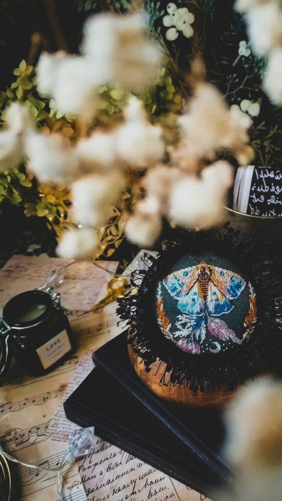 Mystical Moth and Celestial Magic Energy Manifestation Wallpaper