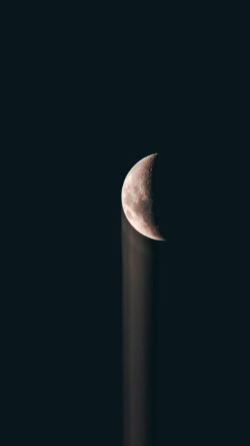 Waning Crescent Moon Phase Spiritual Energy Aesthetic Phone Wallpaper