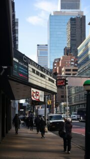 City Street Scene NYC Cinema Marquee Mobile Wallpaper
