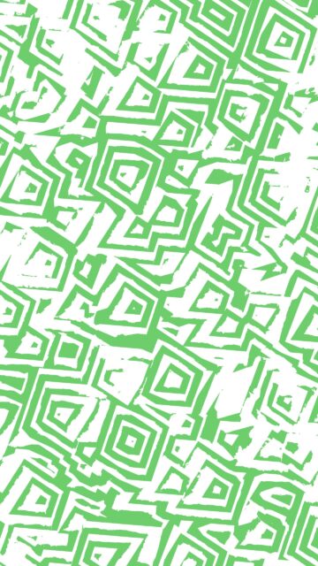 Abstract Geometric Green and White Pattern Art Wallpaper