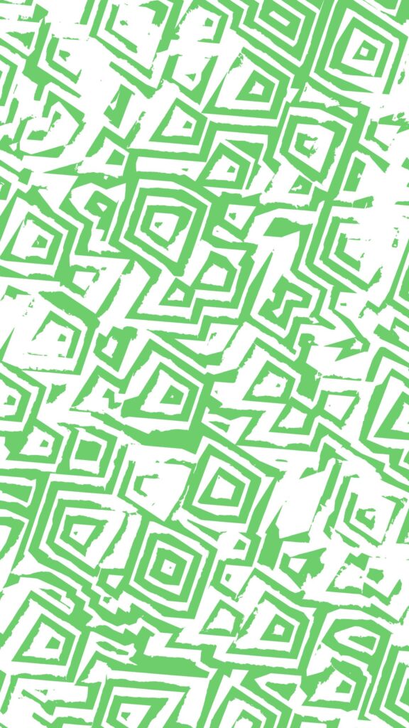 Abstract Geometric Green and White Pattern Art Wallpaper