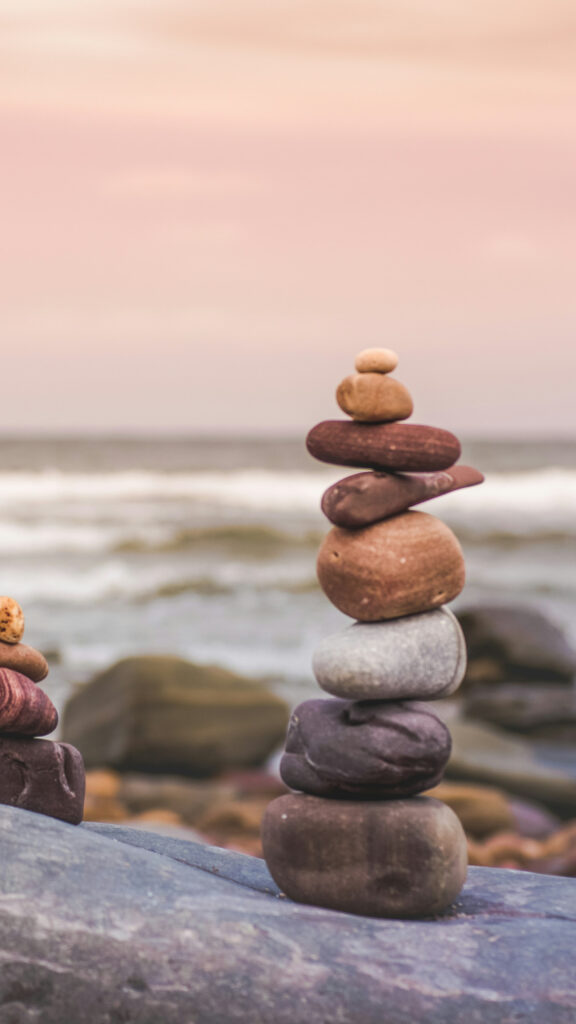 Zen Stone Stacking Balance Spiritual Chakra Healing Energy Wallpaper