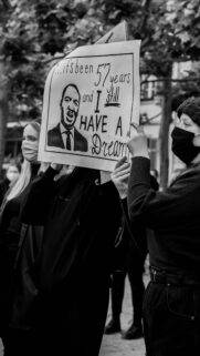 MLK I Have A Dream Protest Black and White Phone Wallpaper