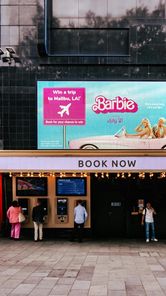Barbie Movie Cinema Entrance Street Photography High Quality Wallpaper