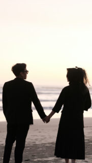 Romantic Law of Attraction Vision Board Couple Silhouette Wallpaper