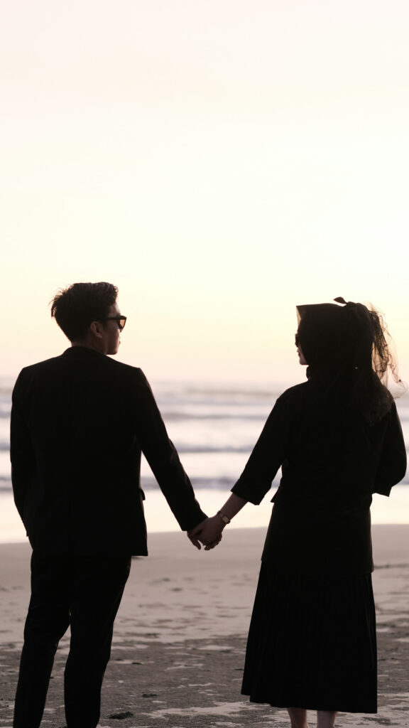 Romantic Law of Attraction Vision Board Couple Silhouette Wallpaper