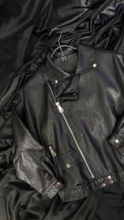 Black Leather Jacket Aesthetic Streetwear Style Mobile Wallpaper
