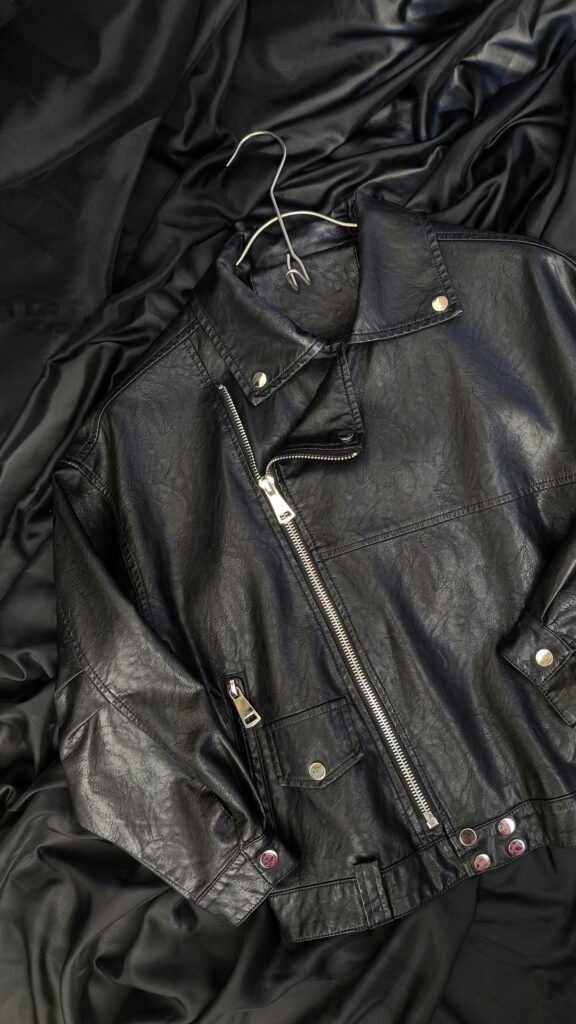 Black Leather Jacket Aesthetic Streetwear Style Mobile Wallpaper