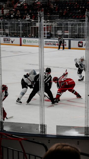 Intense Hockey Face-off Action Sports Mobile Wallpaper