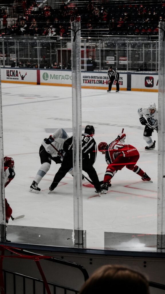 Intense Hockey Face-off Action Sports Mobile Wallpaper