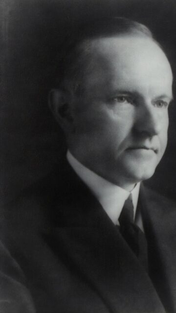Vintage Portrait of Calvin Coolidge High Definition Mobile Wallpaper