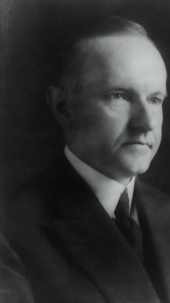 Vintage Portrait of Calvin Coolidge High Definition Mobile Wallpaper