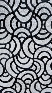 Abstract Monochrome Geometric Arcs Pattern Mobile Wallpaper