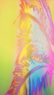 Abstract Neon Palm Leaf Silhouette Vibrant Gradient Mobile Wallpaper