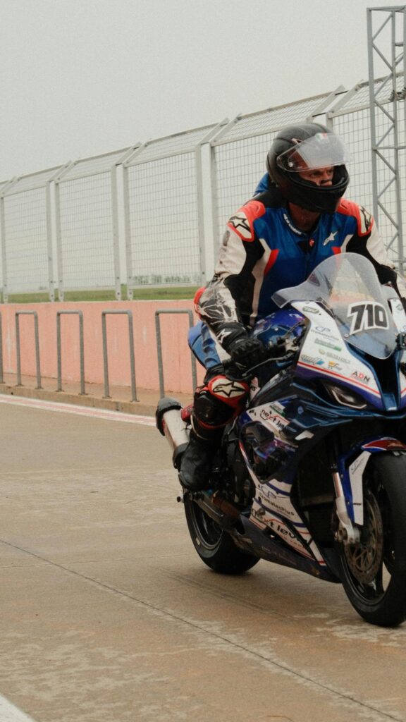 Professional Superbike Racer on Track High Definition Wallpaper
