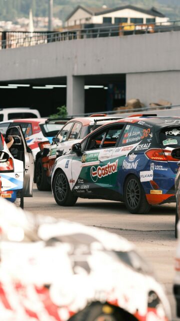 Ford Fiesta Rally Car Pit Stop Mobile Wallpaper