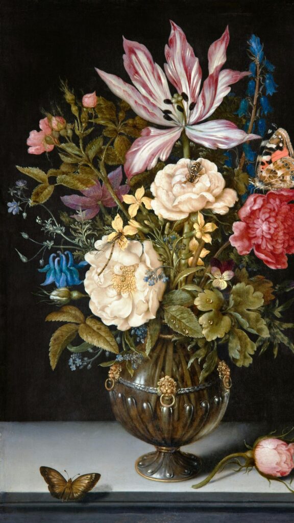 Classic Dutch Floral Still Life Art Mobile Wallpaper