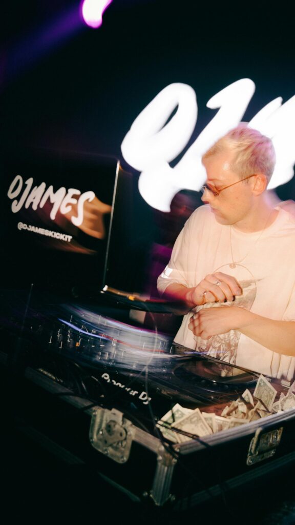 DJ James Live Performance Club Night Mobile Phone Wallpaper