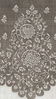 Elegant Gray Floral Mandala Linen Texture Phone Wallpaper