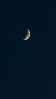 Minimalist Waxing Crescent Moon Phase Spiritual Energy Aesthetic Wallpaper