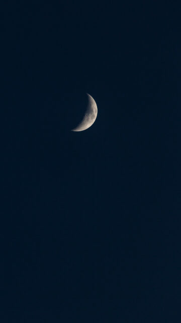 Minimalist Waxing Crescent Moon Phase Spiritual Energy Aesthetic Wallpaper