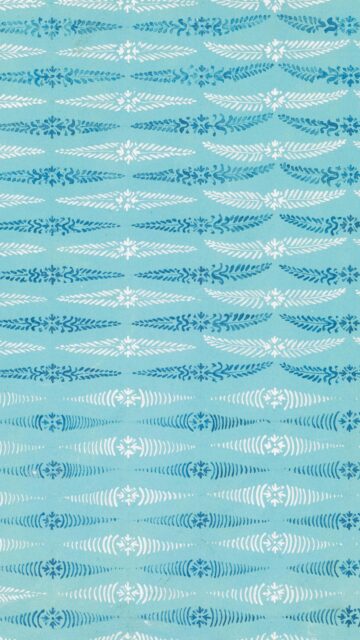 Minimalist Blue Floral Pattern Mobile Background Wallpaper