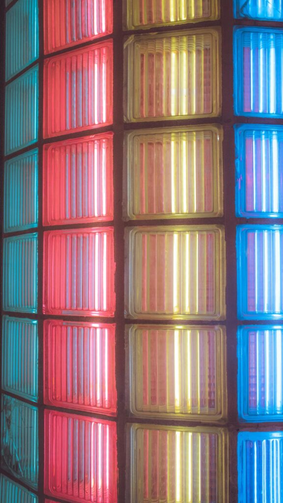 Neon Glass Block Abstract Vibrant Light Phone Background Wallpaper
