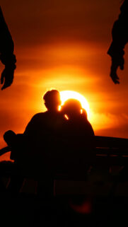 Romantic Sunset Manifestation and Soulmate Connection Wallpaper