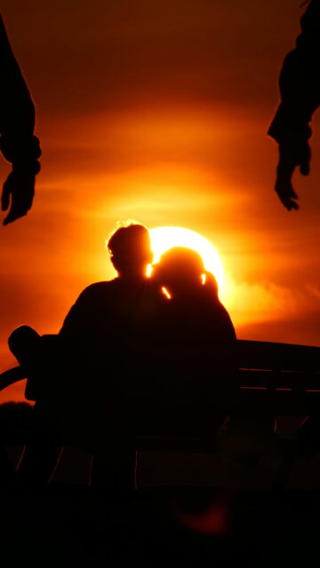 Romantic Sunset Manifestation and Soulmate Connection Wallpaper