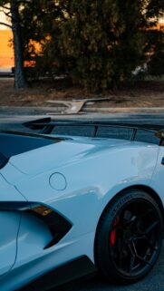 Stunning Light Blue C8 Chevrolet Corvette Sportscar Wallpaper