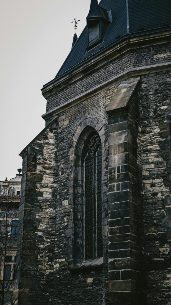 Gothic Stone Church Architecture Dark Moody Mobile Wallpaper