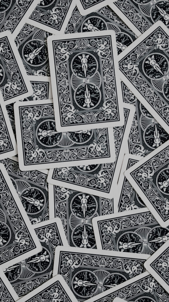 Mystical Tarot Card Backs Aesthetic Spiritual Design Wallpaper