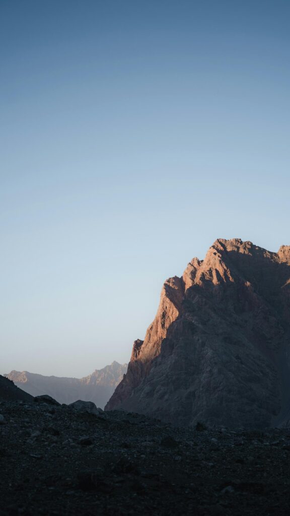 Stunning Golden Hour Mountain Peaks Minimalist Mobile Wallpaper