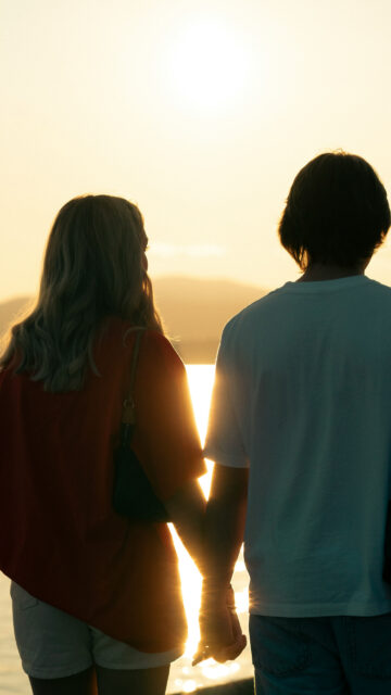 Romantic Couple Sunset Soulmate Manifestation Vision Board Wallpaper