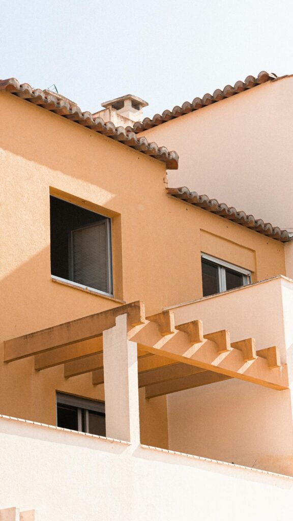 Minimalist Mediterranean House Exterior Architecture Mobile Wallpaper