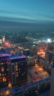 Breathtaking Ulaanbaatar City Nightscape Aerial Mobile Wallpaper